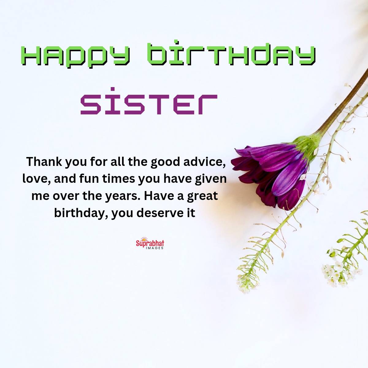 Happy Birthday Sister: A Sibling's Shining Star